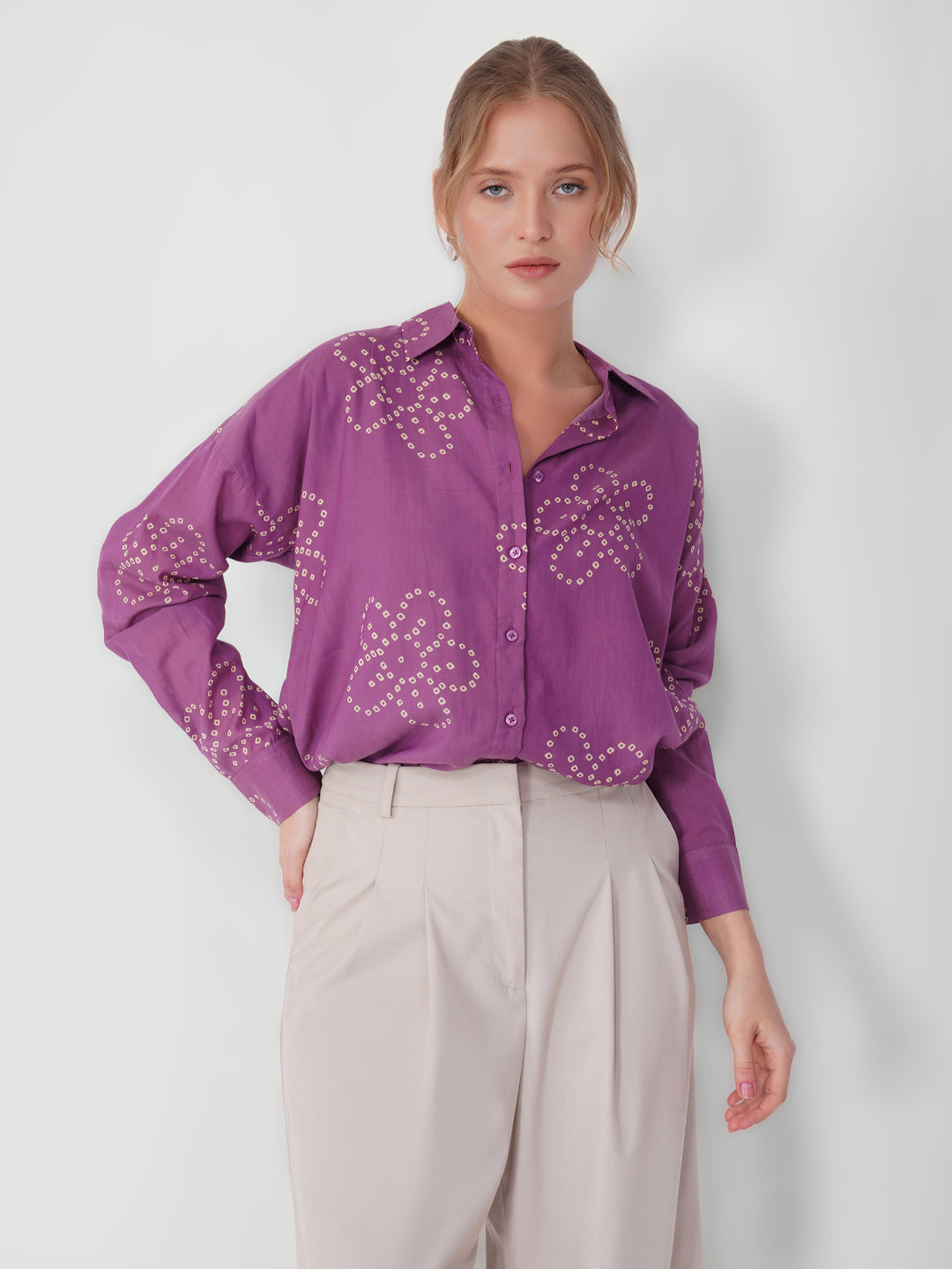 fitted lace wedding dress Donald Ross Men's Lavender Print Polo main image 1