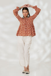 Rust Paisley Tunic Set