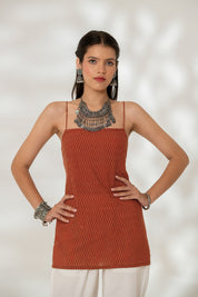 Maroon Strappy Kurti