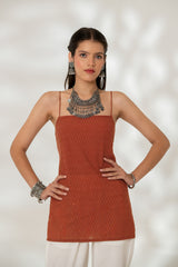 Maroon Strappy Kurti