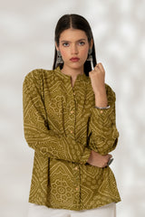 Green Bandhej Shirt