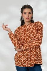 Rust Paisley Shirt