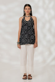 Black Bandhej Kurti