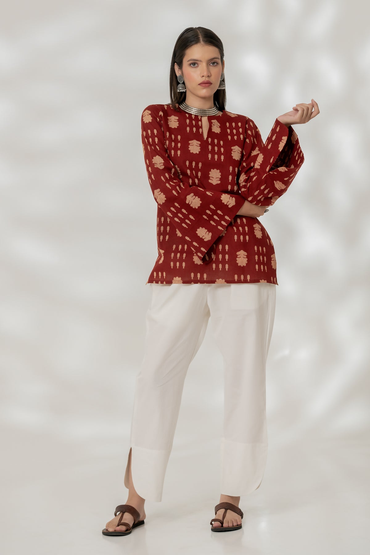 Maroon Classic Kurti