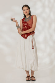 Maroon Wrap Top