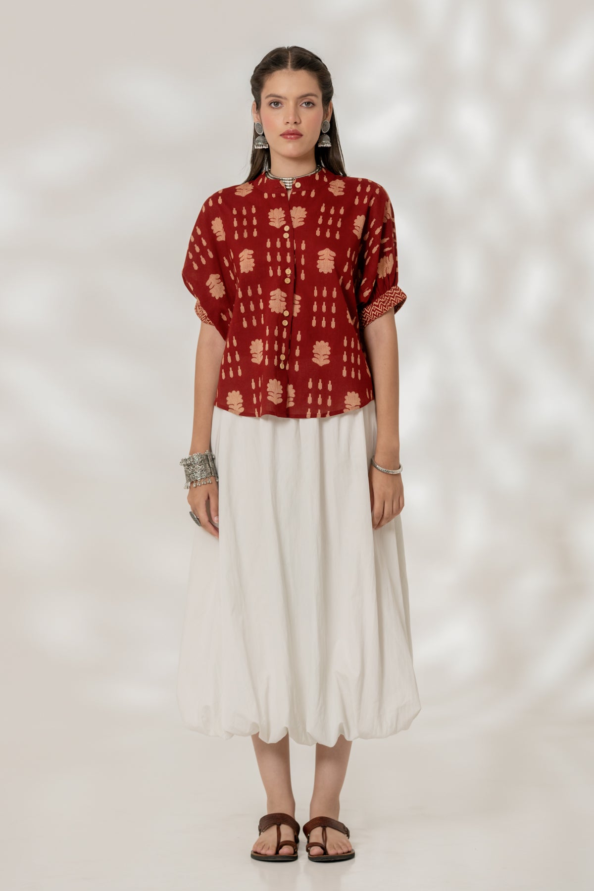 Maroon Drop Shoulder Shirt