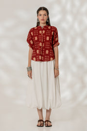 Maroon Drop Shoulder Shirt