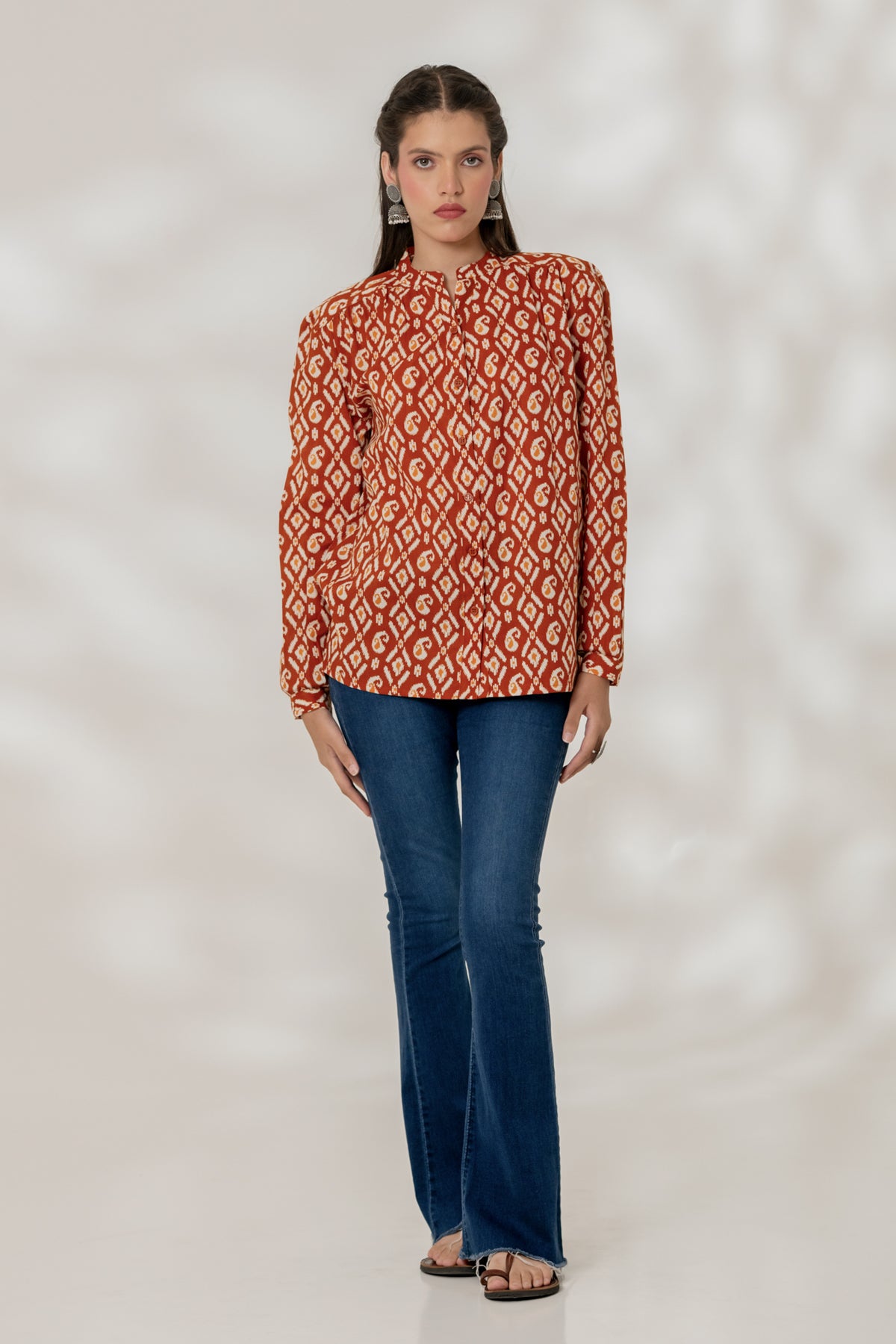 Rust Paisley Shirt