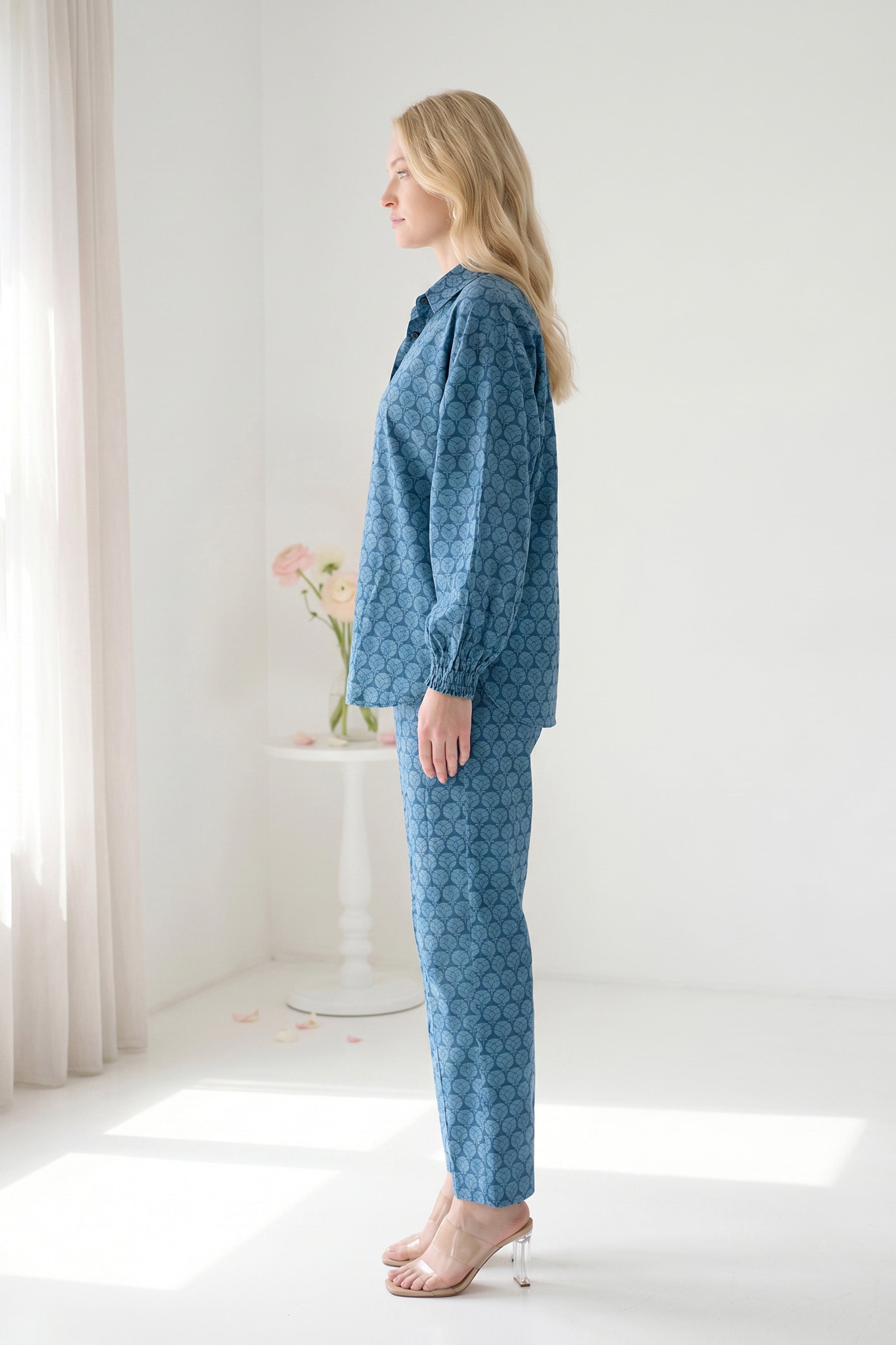 Blue Mosaic Batwing Co-ord Set