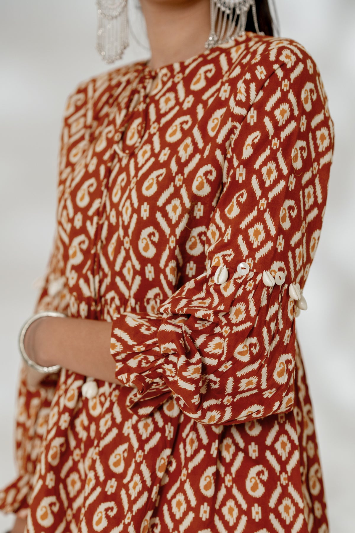 Rust Paisley Tunic Set