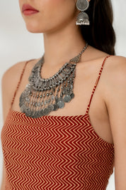 Maroon Strappy Kurti