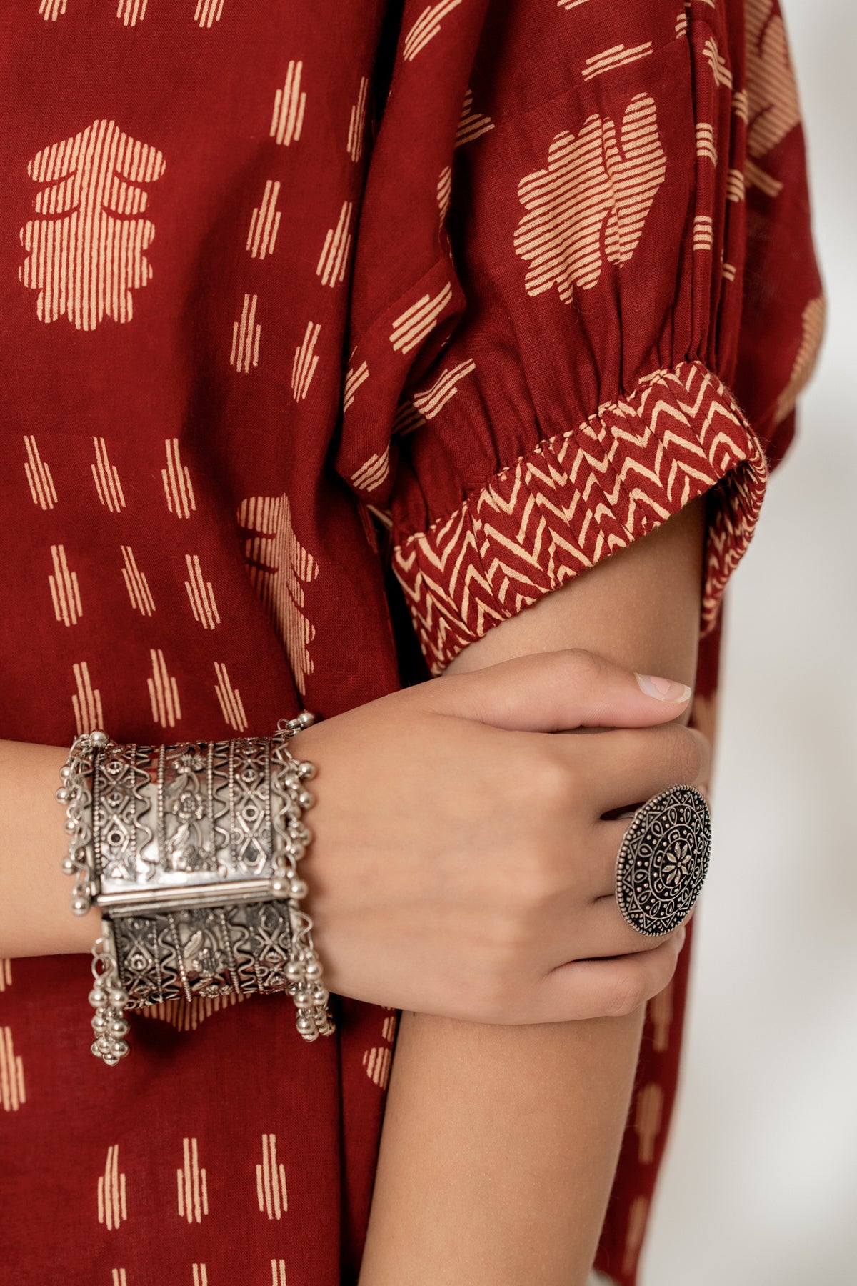Maroon Drop Shoulder Shirt