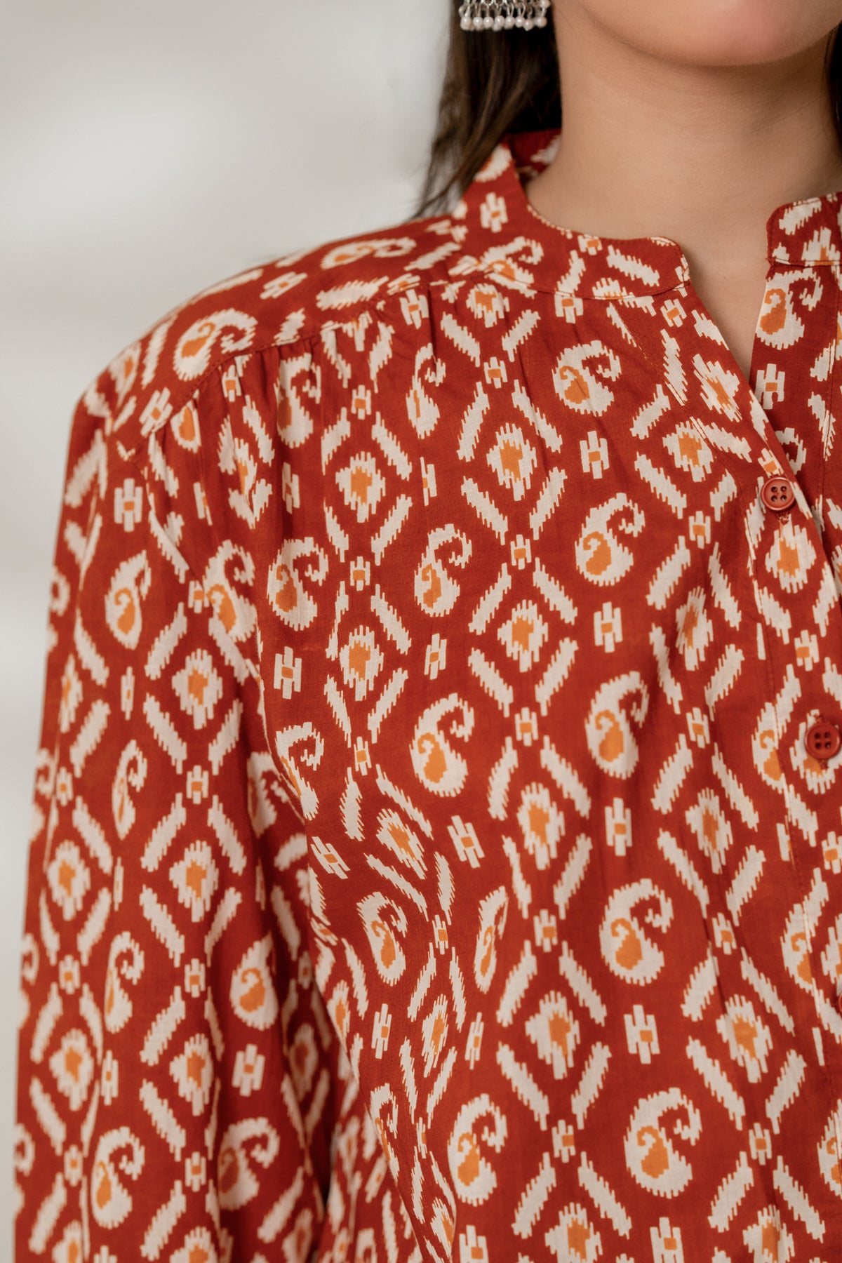 Rust Paisley Shirt