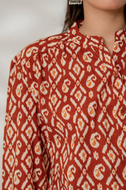 Rust Paisley Shirt