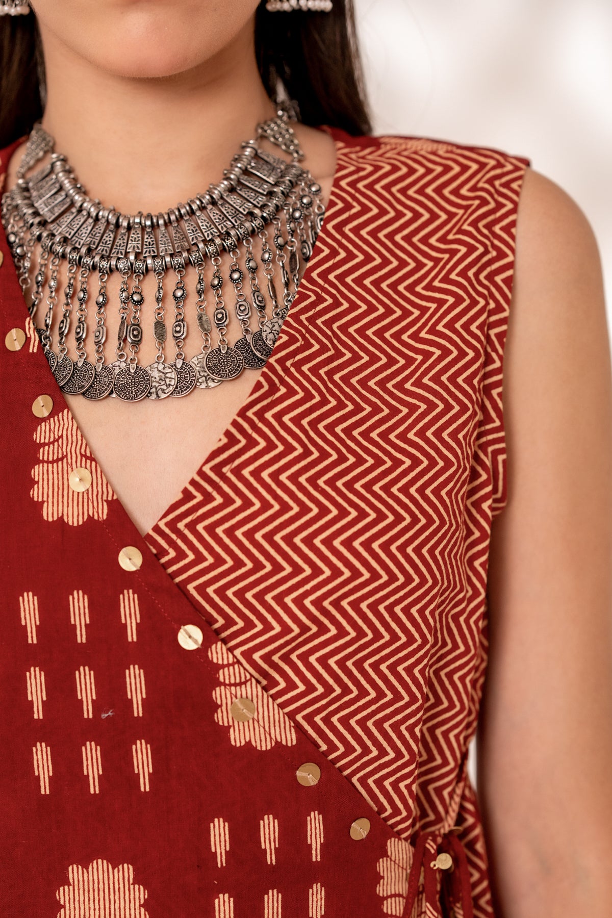 Maroon Wrap Dress