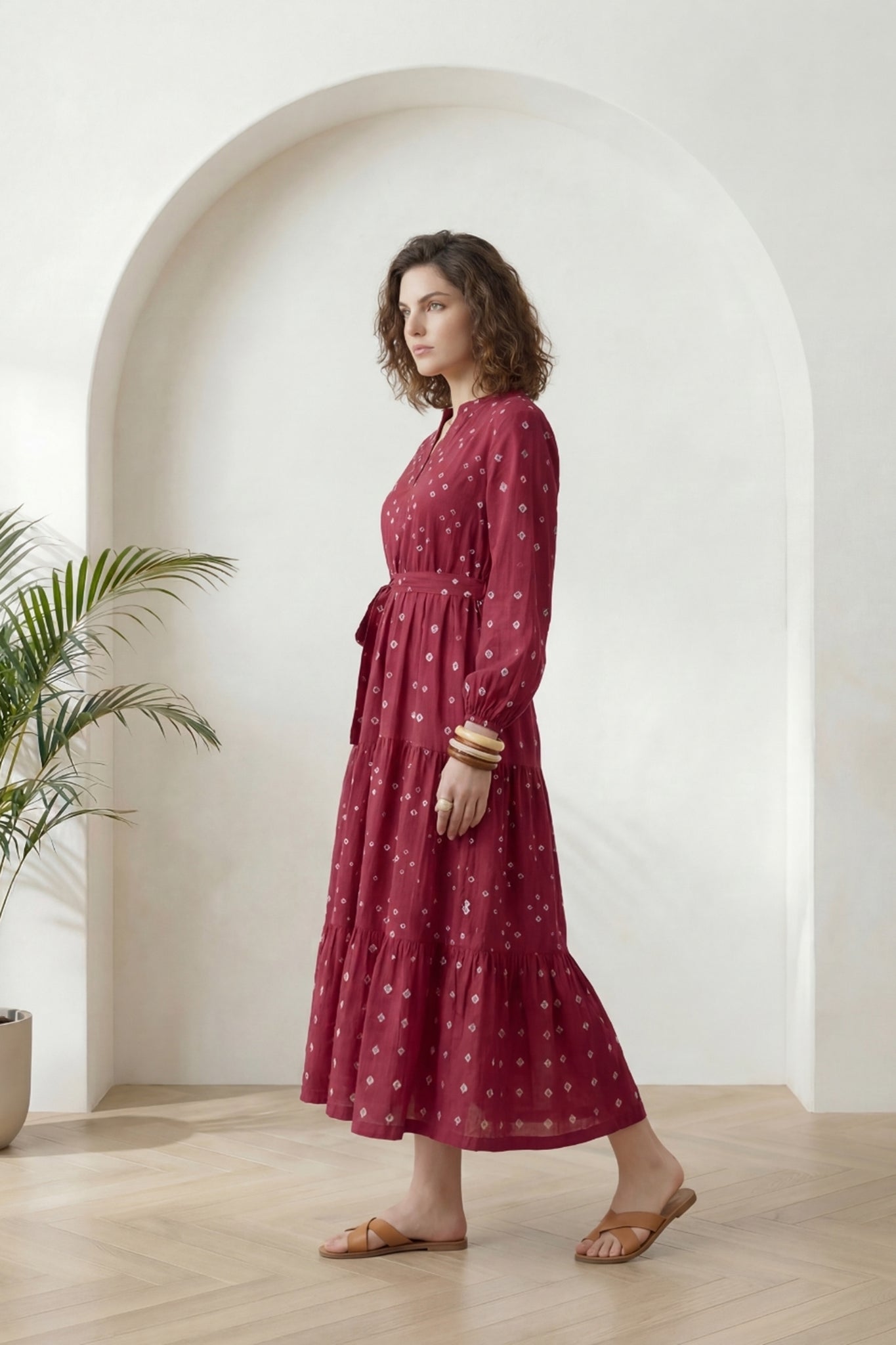 dark pink tiered maxi dress Dark Rose Pink Dress - Tiered Maxi Dress - V-Neck Maxi Dress