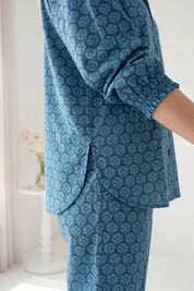 Blue Mosaic Batwing Co-ord Set