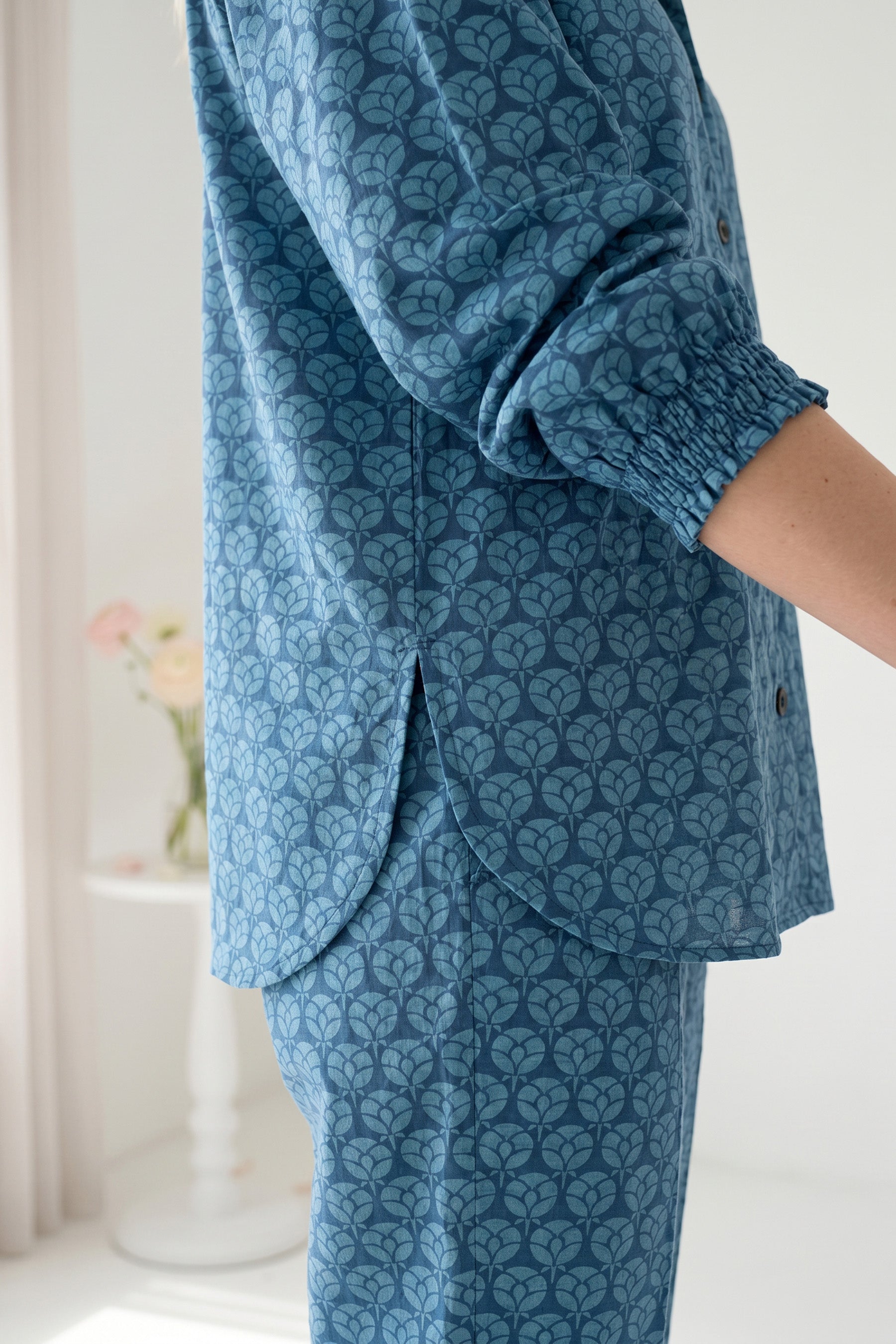 Blue Mosaic Batwing Co-ord Set