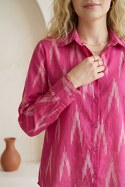 Berry Pink Ikat Shirt