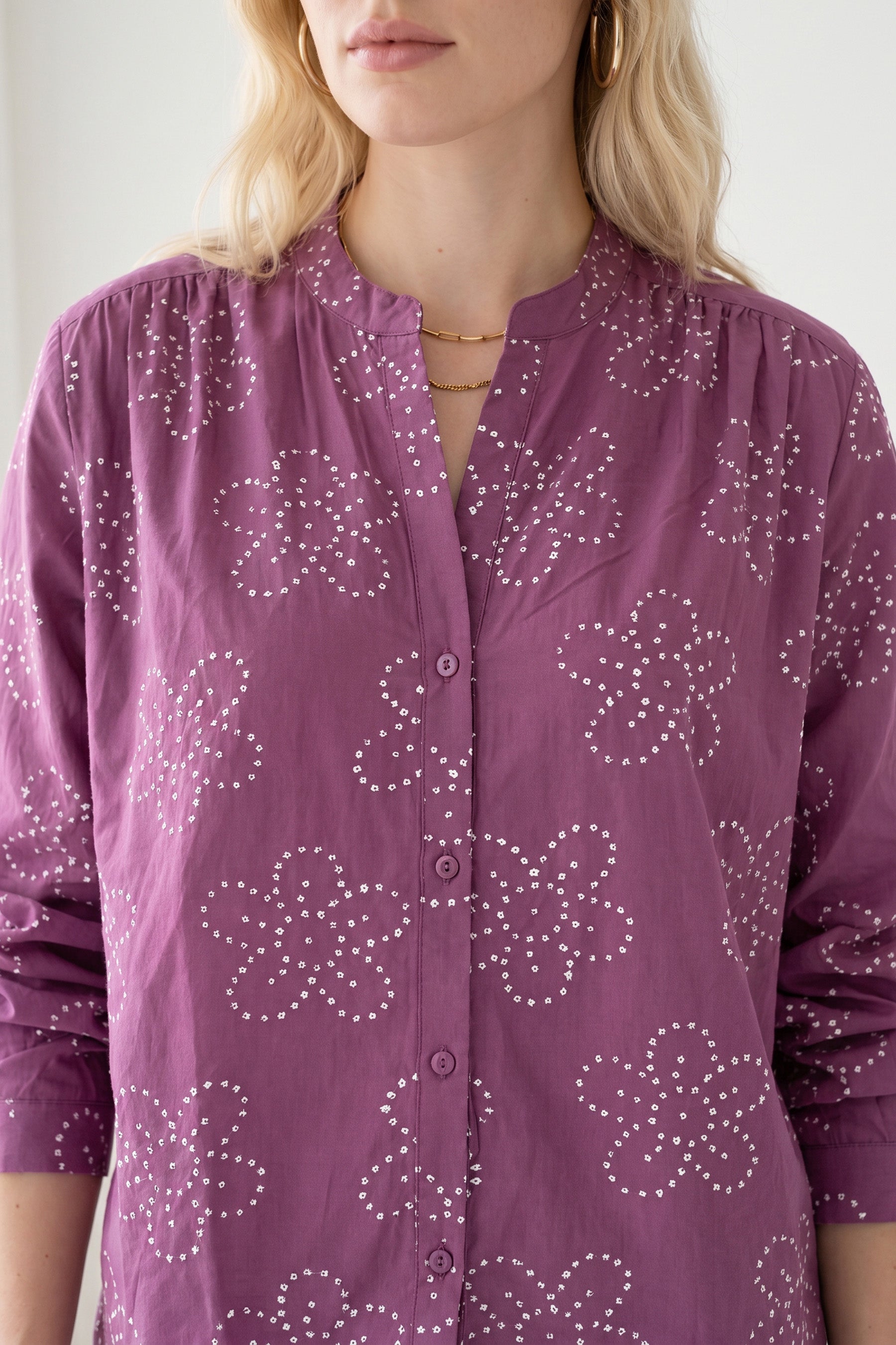 Purple Bandhani Bloom Shirt