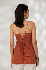 Maroon Strappy Kurti Set
