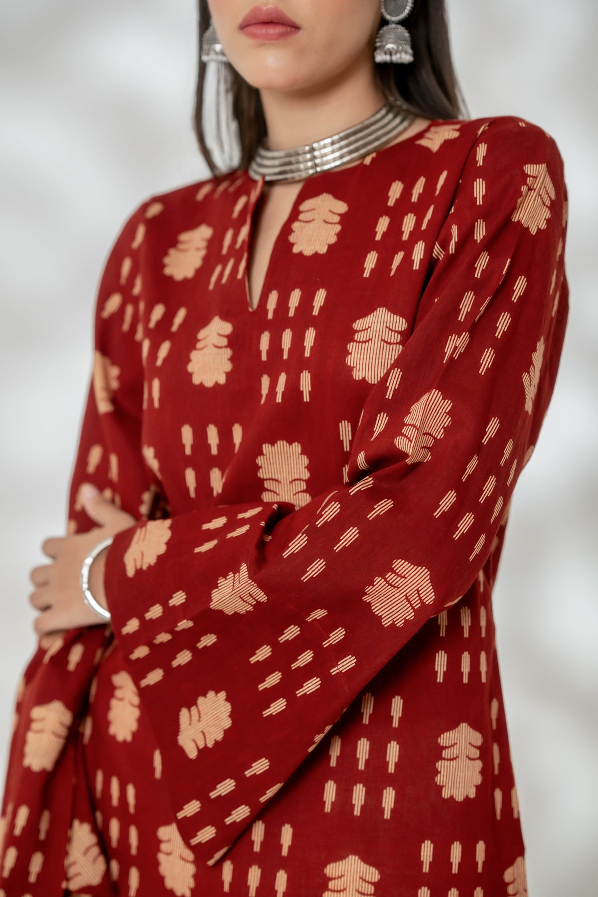 Maroon Classic Kurti