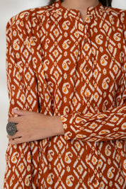 Rust Paisley Shirt
