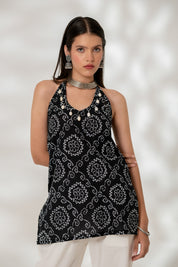 Black Bandhej Kurti