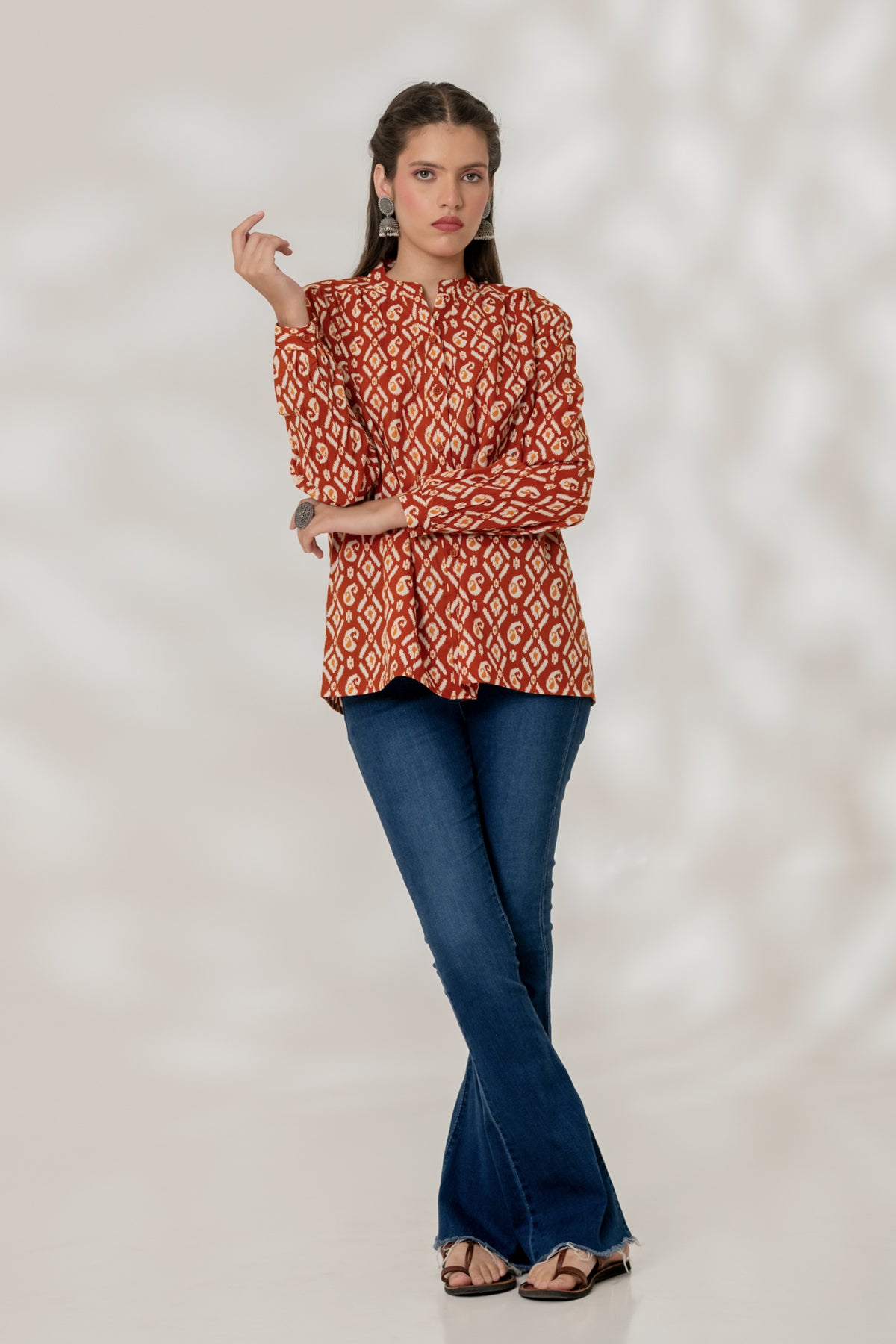 Rust Paisley Shirt