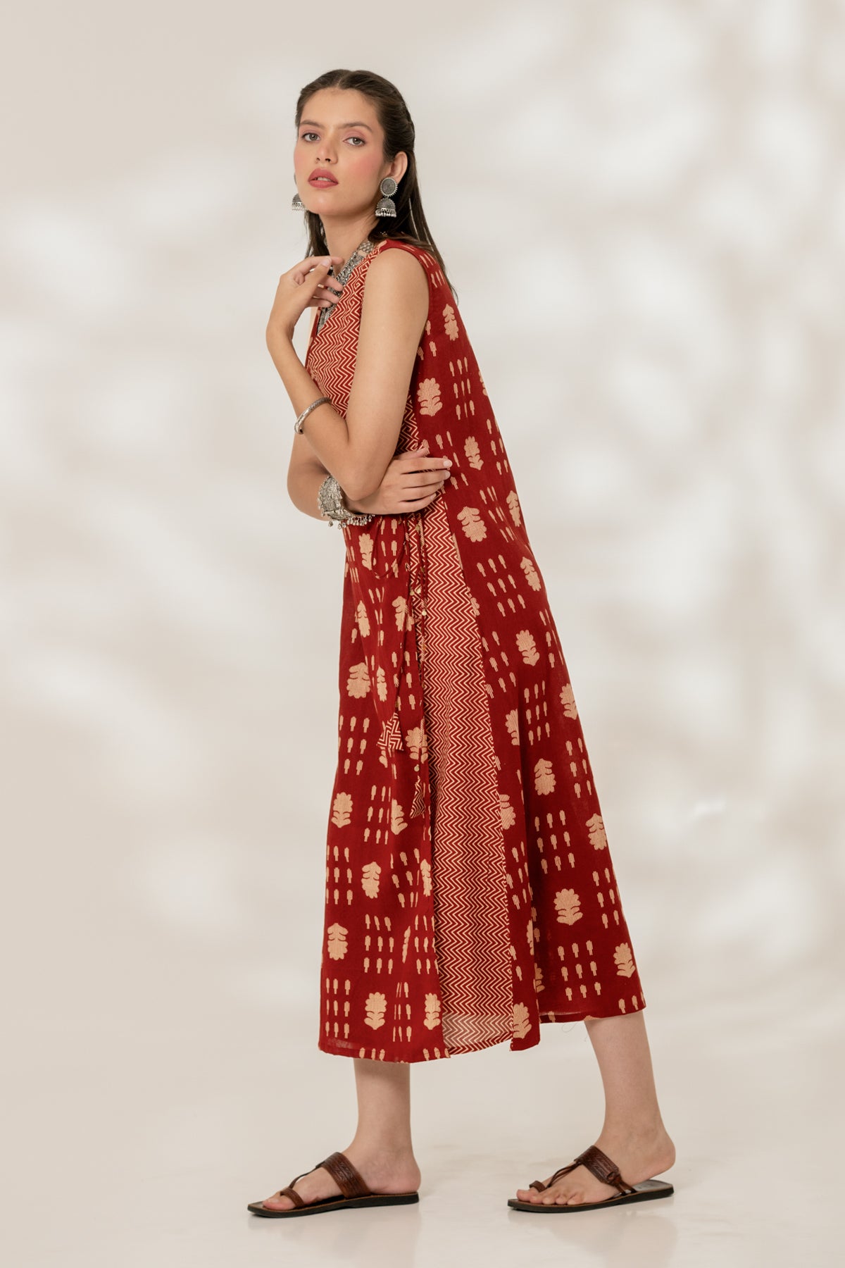 Maroon Wrap Dress