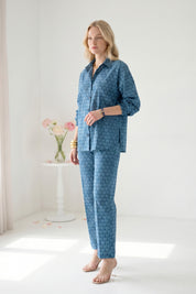 Blue Mosaic Batwing Co-ord Set