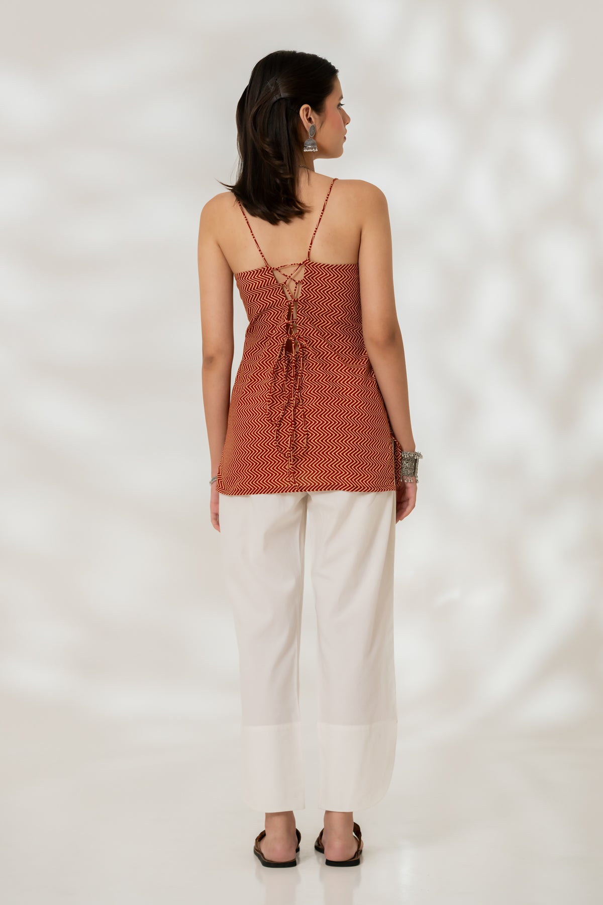 Maroon Strappy Kurti Set