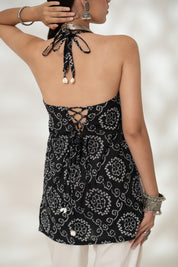 Black Bandhej Kurti