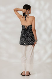 Black Bandhej Kurti Set