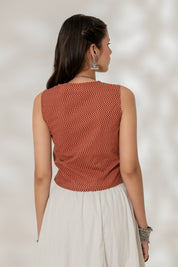 Maroon Wrap Top