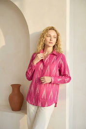 Berry Pink Ikat Shirt