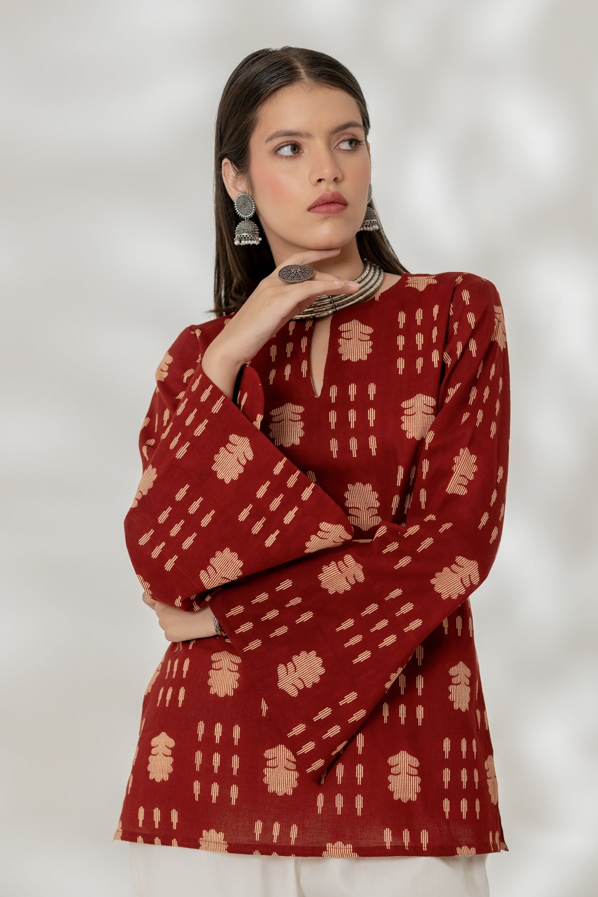Maroon Classic Kurti
