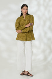Green Bandhej Shirt