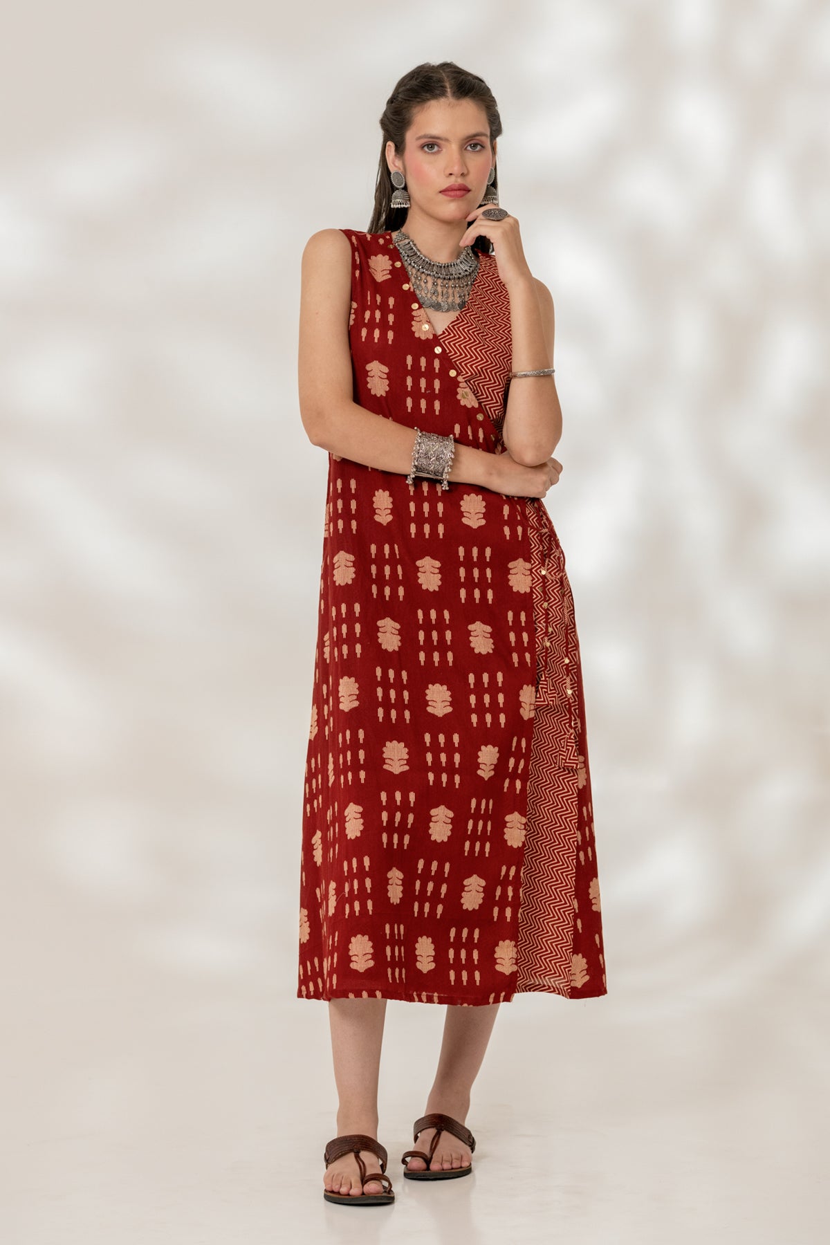 Maroon Wrap Dress