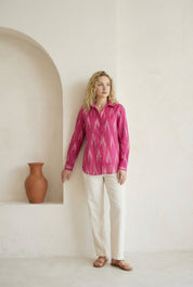 Berry Pink Ikat Shirt