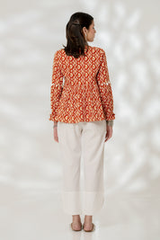 Rust Paisley Tunic Set