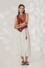 Maroon Wrap Top