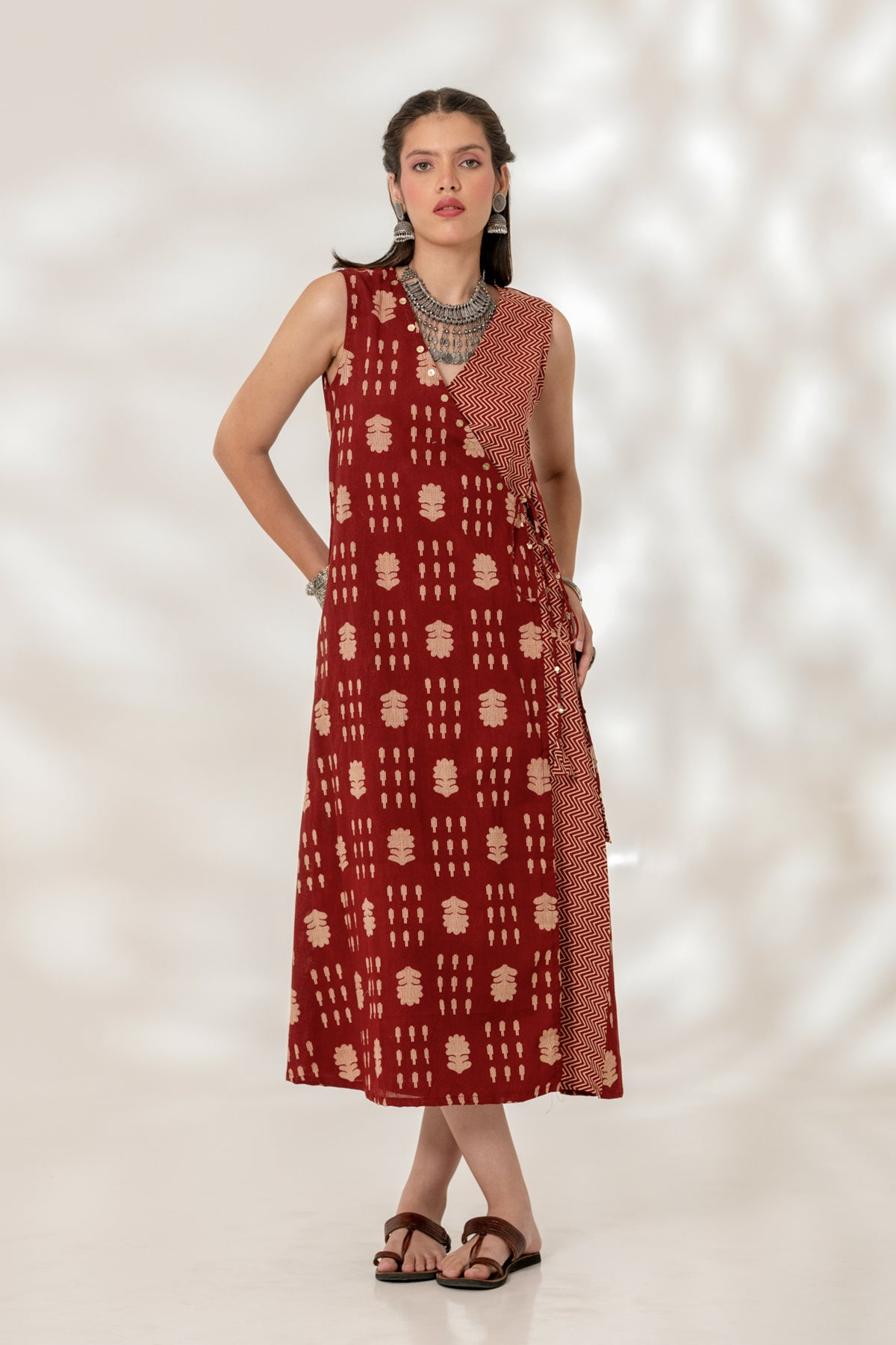 Maroon Wrap Dress