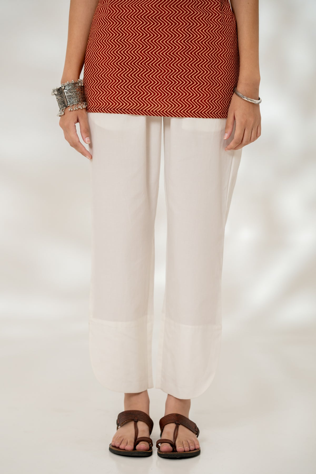 Maroon Strappy Kurti Set