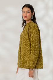 Green Bandhej Shirt