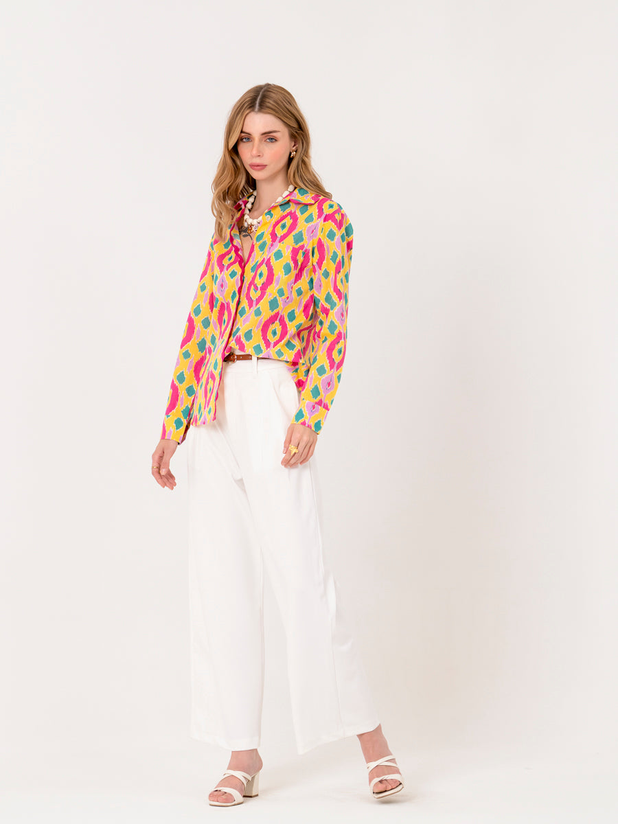 Yellow Ikat Shirt