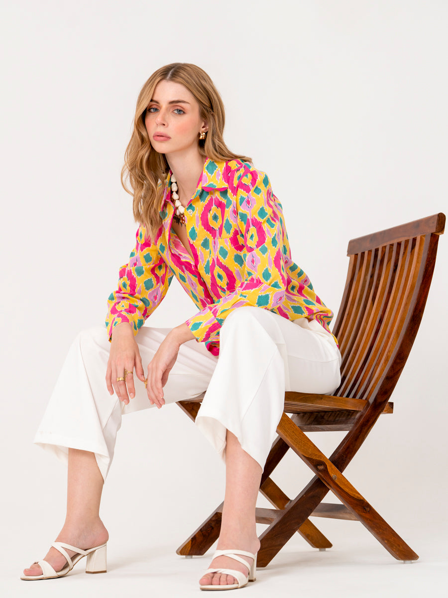 Yellow Ikat Shirt