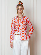 White Ikat Shirt