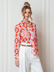 White Ikat Shirt