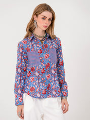 Blue Floral Shirt